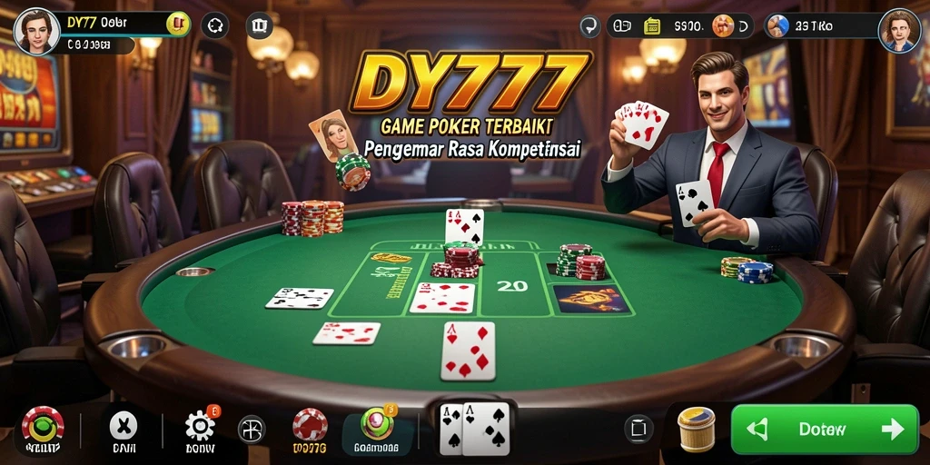 Tampilan menakjubkan dari gameplay poker DY777