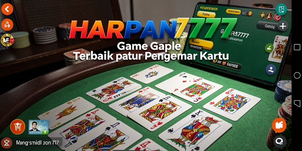 Tampilan permainan Gaple yang seru dan interaktif di HARAPAN777.