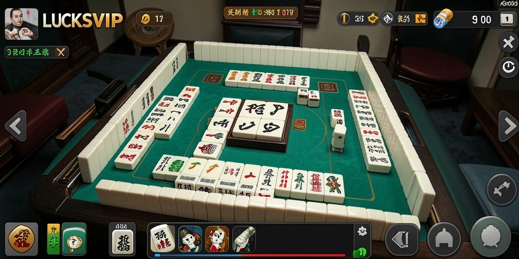Tampilan gameplay Mahjong yang menarik dan interaktif dari LUCKSVIP.