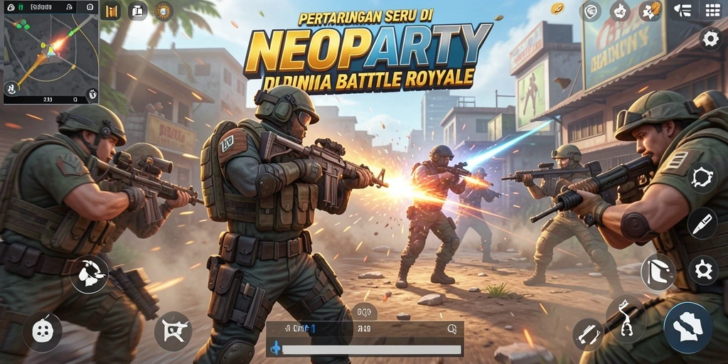Tampilan gameplay seru dan intens dari NEOPARTY.