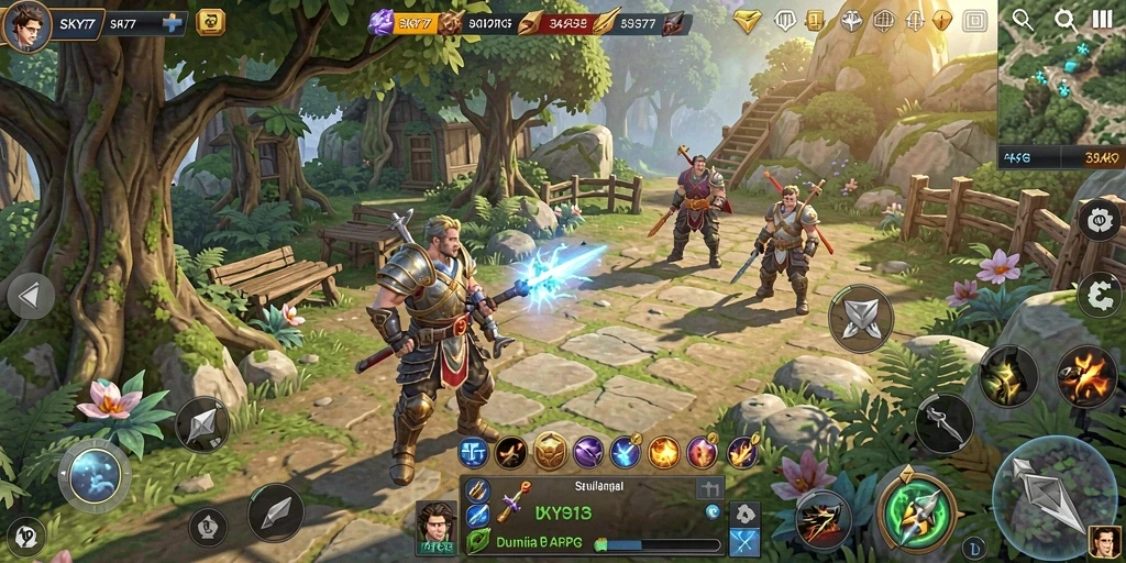 Tampilan gameplay <strong>SKY77</strong> yang mengesankan dengan aksi seru dan grafis menawan.